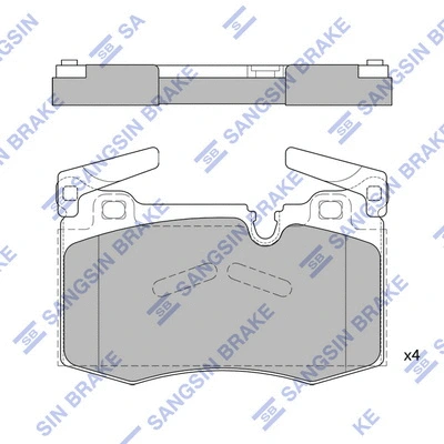 Brake Pad Set, disc brake (SP1838)
