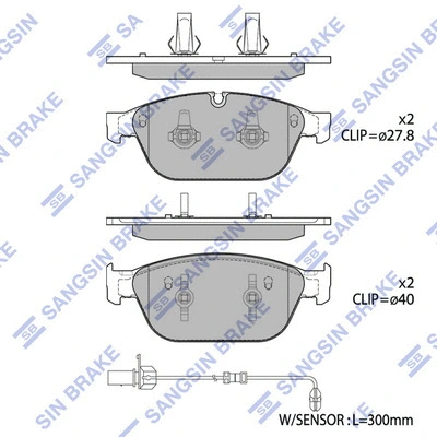 Brake Pad Set, disc brake (SP1694)