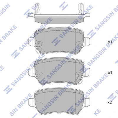 Brake Pad Set, disc brake (SP1536)
