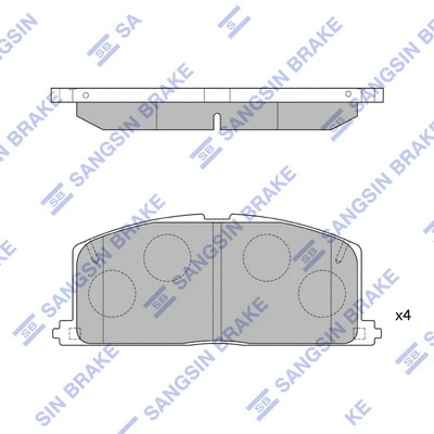 Brake Pad Set, disc brake (SP1105)