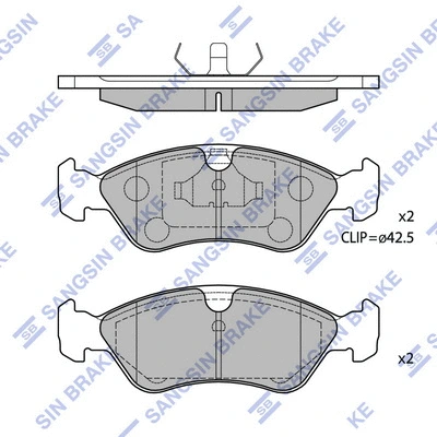 Brake Pad Set, disc brake (SP1078)