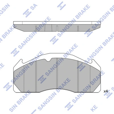 Brake Pad Set, disc brake (SP1394)