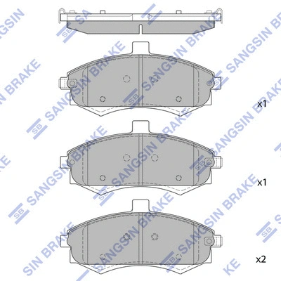 Brake Pad Set, disc brake (SP1734)