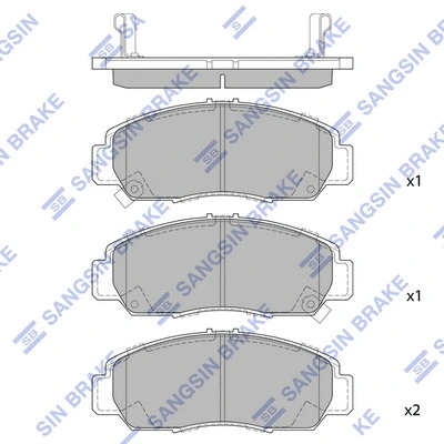 Brake Pad Set, disc brake (SP2012)
