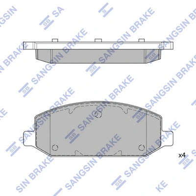 Brake Pad Set, disc brake (SP2199)