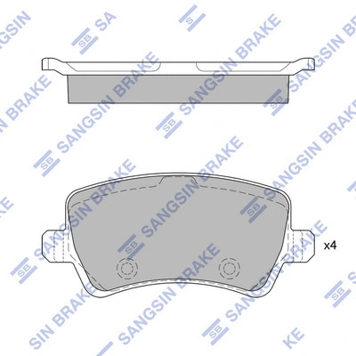 Brake Pad Set, disc brake (SP2286)