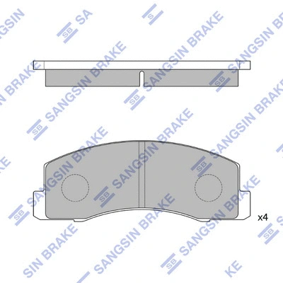 Brake Pad Set, disc brake (SP1214)