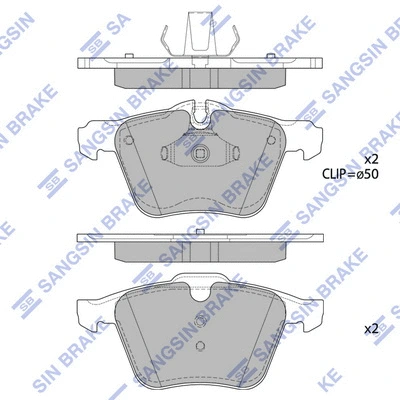 Brake Pad Set, disc brake (SP1928)