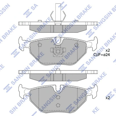 Brake Pad Set, disc brake (SP2162)