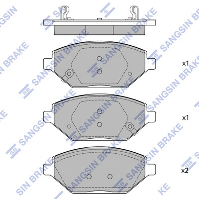 Brake Pad Set, disc brake (SP4278)