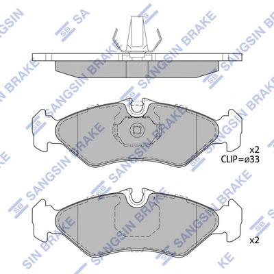 Brake Pad Set, disc brake (SP4084)