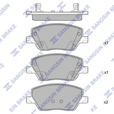 Brake Pad Set, disc brake (SP4412)