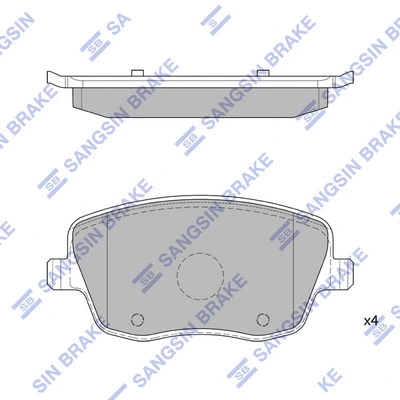 Brake Pad Set, disc brake (SP1806)