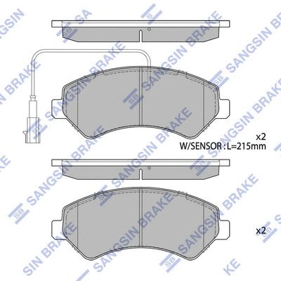 Brake Pad Set, disc brake (SP1716)