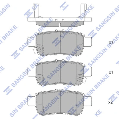 Brake Pad Set, disc brake (SP1428)