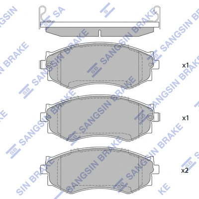 Brake Pad Set, disc brake (SP2034A)