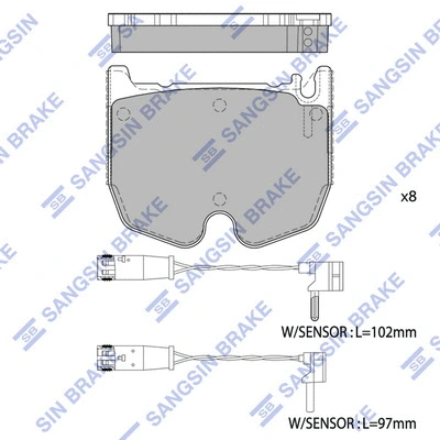 Brake Pad Set, disc brake (SP1798)