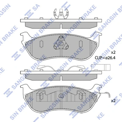 Brake Pad Set, disc brake (SP1339)