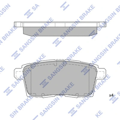 Brake Pad Set, disc brake (SP1604)