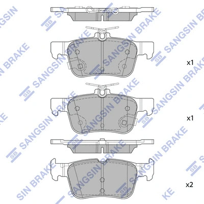 Brake Pad Set, disc brake (SP1919A)