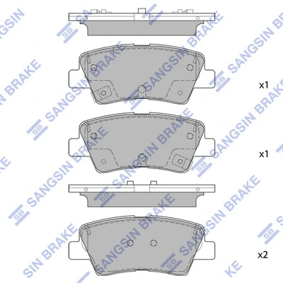 Brake Pad Set, disc brake (SP1851)