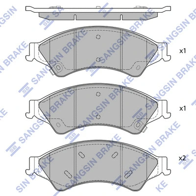 Brake Pad Set, disc brake (SP1596)