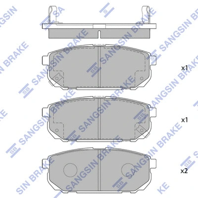 Brake Pad Set, disc brake (SP1154)