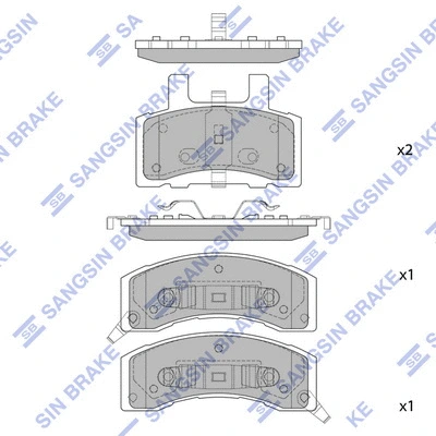 Brake Pad Set, disc brake (SP1288)