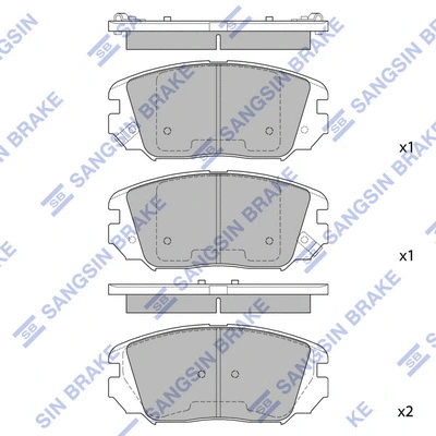 Brake Pad Set, disc brake (SP1182)