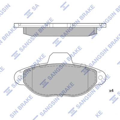 Brake Pad Set, disc brake (SP1807A)