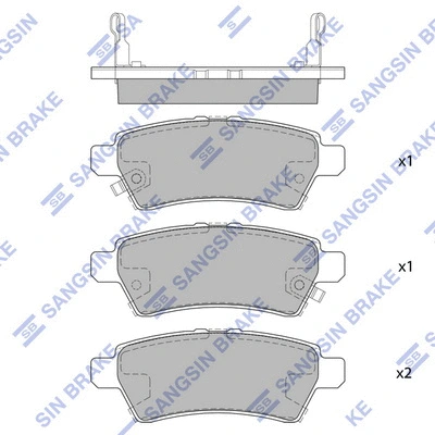 Brake Pad Set, disc brake (SP1477)