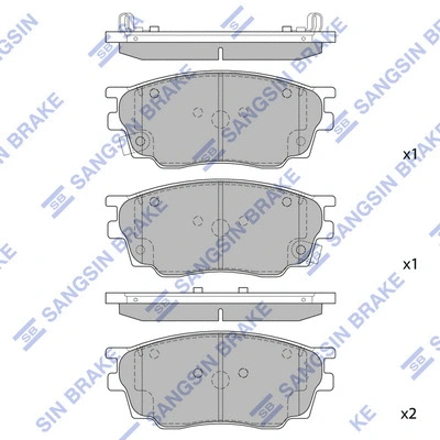 Brake Pad Set, disc brake (SP2027)