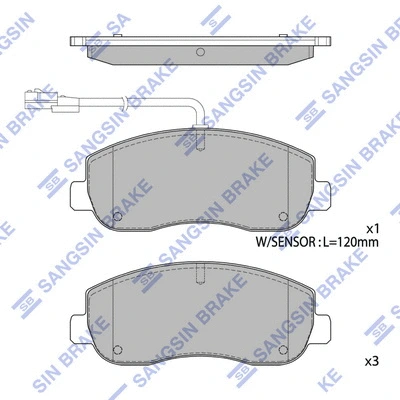 Brake Pad Set, disc brake (SP1969)