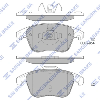 Brake Pad Set, disc brake (SP1830)