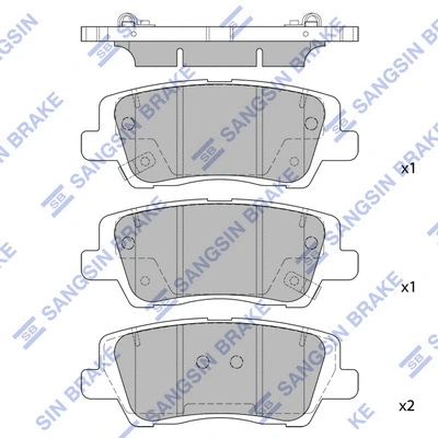 Brake Pad Set, disc brake (SP1920A)