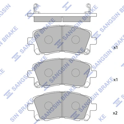 Brake Pad Set, disc brake (SP1225)
