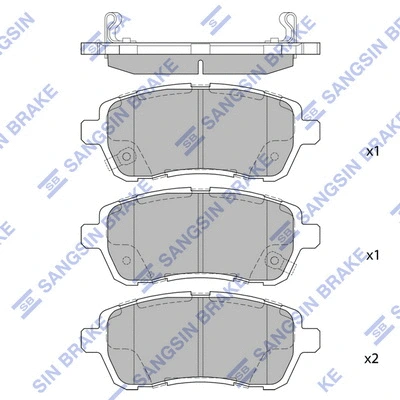 Brake Pad Set, disc brake (SP2113)