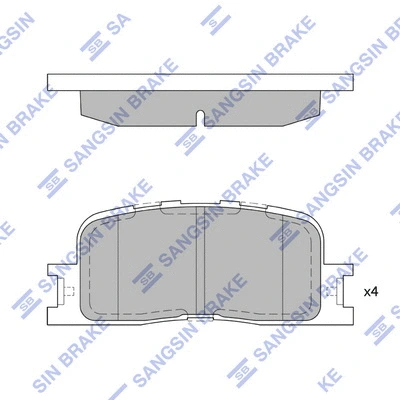 Brake Pad Set, disc brake (SP2038)