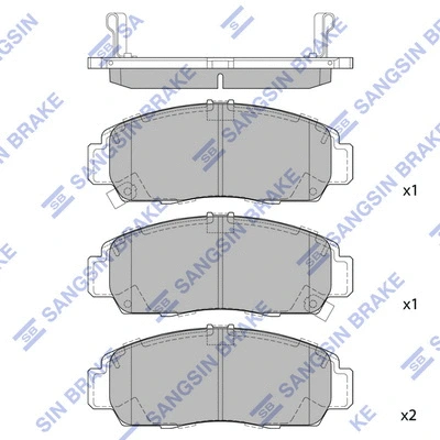 Brake Pad Set, disc brake (SP2114)