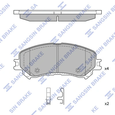 Brake Pad Set, disc brake (SP4408)
