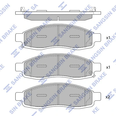 Brake Pad Set, disc brake (SP1455)