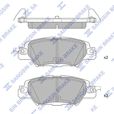 Brake Pad Set, disc brake (SP1860)