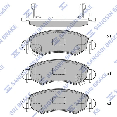 Brake Pad Set, disc brake (SP1601)