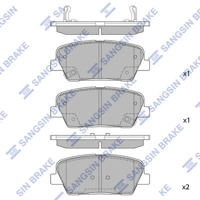 Brake Pad Set, disc brake (SP1247)