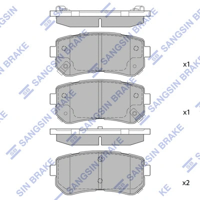 Brake Pad Set, disc brake (SP1187)