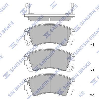 Brake Pad Set, disc brake (SP1488)