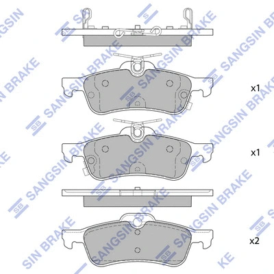 Brake Pad Set, disc brake (SP4133)