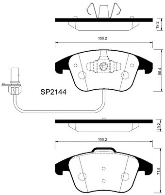 Brake Pad Set, disc brake (SP2144)