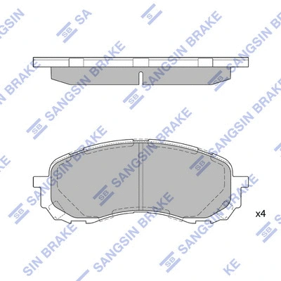 Brake Pad Set, disc brake (SP1629)