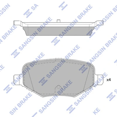 Brake Pad Set, disc brake (SP1717A)